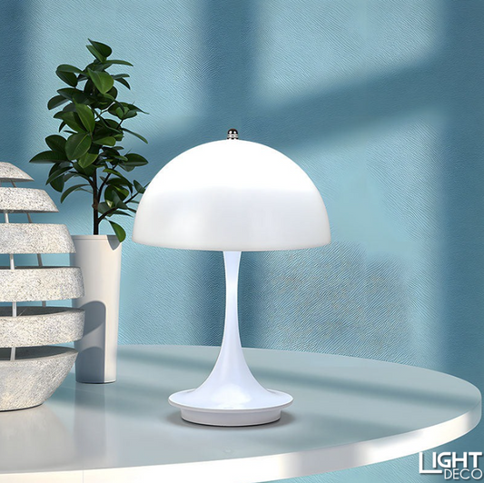 Lampe de Chevet / de Table Abat-Jour Rechargeable - Style Rétro Moderne - Idéal Chambre