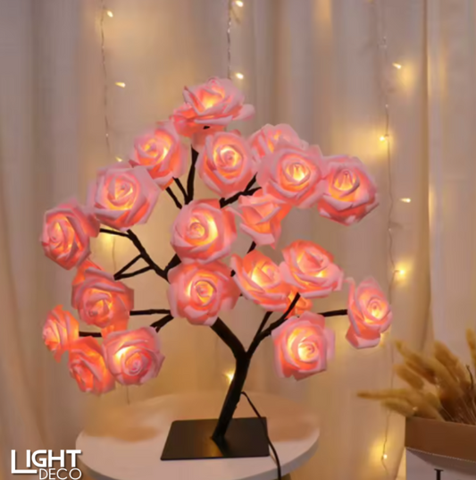 Lampe de Chevet Arbre Lumineux Fleur LED - Design Moderne - Idéal Chambre / Salon