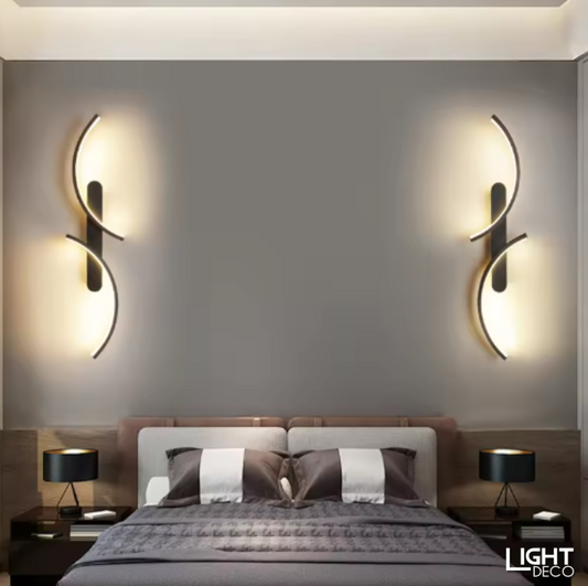 Applique Murale LED Courbée Design - Décoration Moderne Maison - Chambre / Salon / Couloir