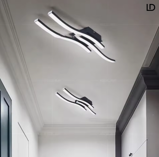 Luminaire LED Design Blanc Froid - Style Déco Moderne - Idéal Salon / Couloir / Chambre