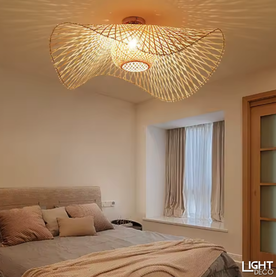 Suspension Luminaire en Bambou Style Japonais - Elégance Naturelle pour votre Intérieur Zen - Déco Maison