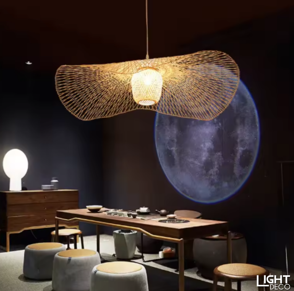 Suspension Luminaire en Bambou Style Japonais - Elégance Naturelle pour votre Intérieur Zen - Déco Maison