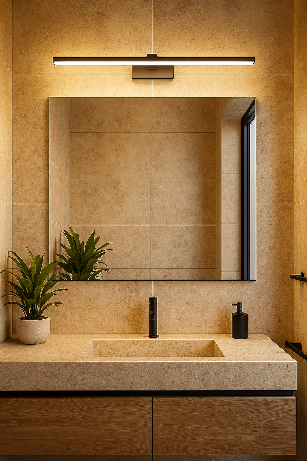 Applique Murale Design - Déco Moderne Minimaliste - Idéal Salle de Bain