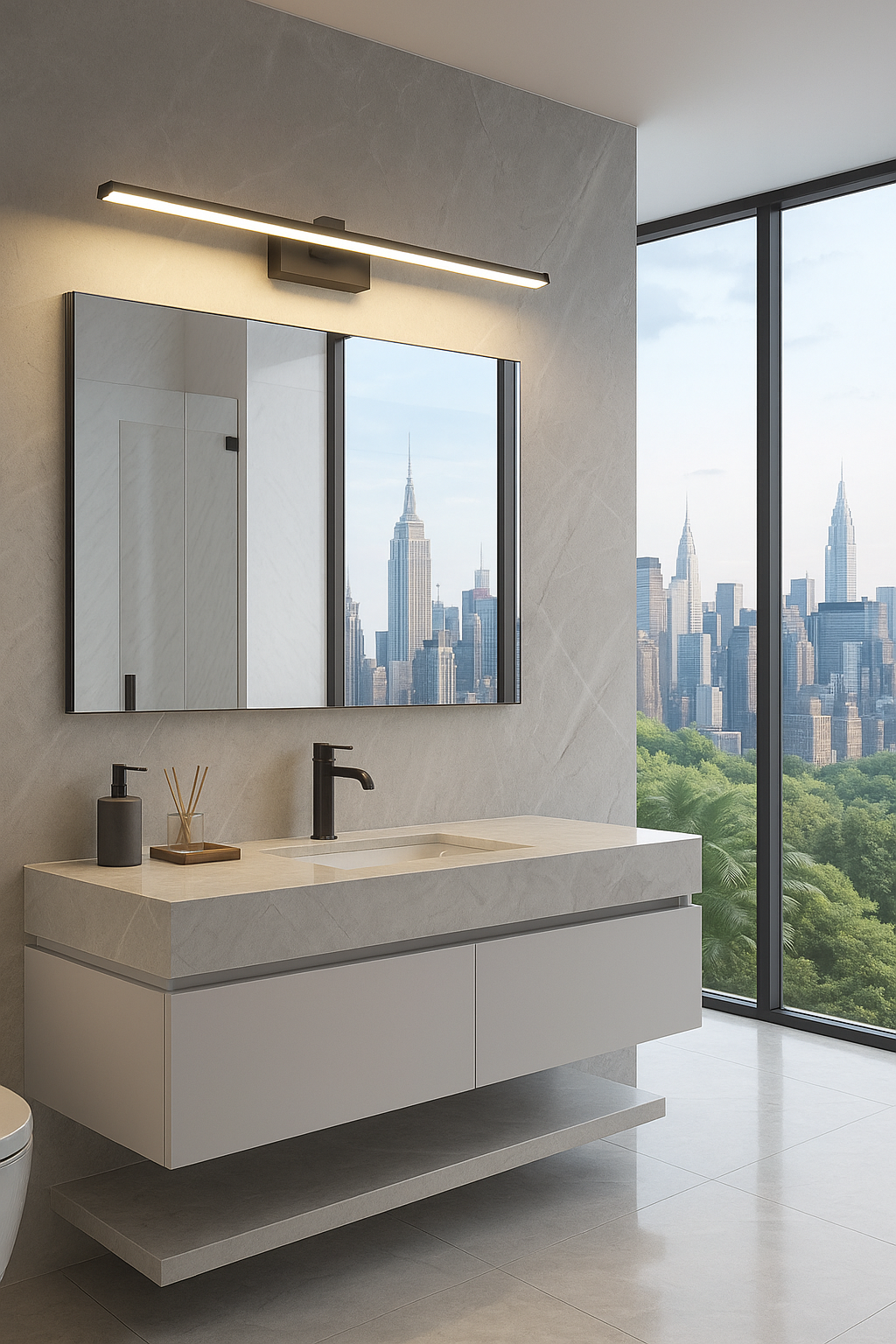 Applique Murale Design - Déco Moderne Minimaliste - Idéal Salle de Bain